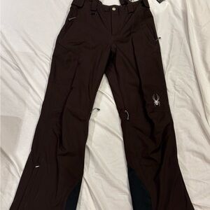 Spyder Dark Brown Women's Ski Pants Snow pants New with Tags size 10